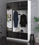 BORCHARDT MÖBEL Garderobenschrank Kompakta Schwarz Weiß Hochglanz Bild 1