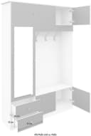 BORCHARDT MÖBEL Garderobenschrank Kompakta Schwarz Weiß Hochglanz Bild 4