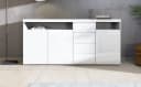 BORCHARDT MÖBEL Highboard Kapstadt Weiß Glänzend Push-to-open Bild 2