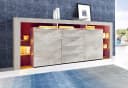BORCHARDT MÖBEL Sideboard Lima Grau Beton-Optik mit Metallgriffen Bild 2