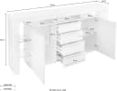 BORCHARDT MÖBEL Sideboard Lima Grau Beton-Optik mit Metallgriffen Bild 4