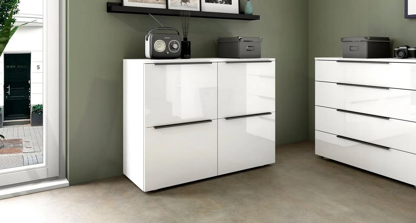 borchardt Möbel Aktenschrank Tom Weiß Hochglanz 4 Türen - Bild 3