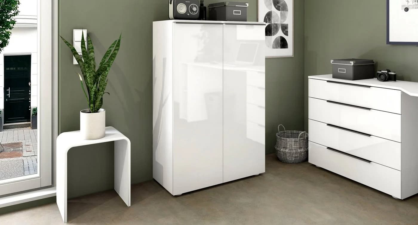 borchardt Möbel Aktenschrank Tom Weiß Hochglanz Modern - Bild 3