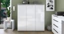 borchardt Möbel Aktenschrank Tom Weiß Hochglanz Aluminiumgriffe Bild 1