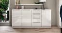 Borchardt Möbel Highboard Oliva Weiß Hochglanz Sideboard Bild 1