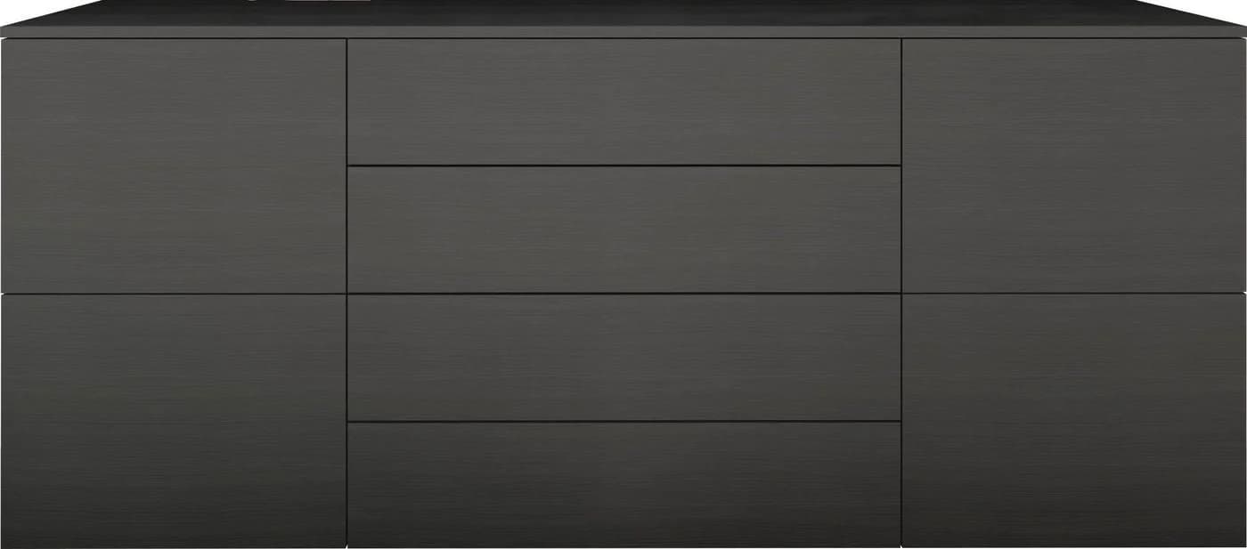 Borchardt Möbel Sideboard Rova Schwarz Matt 166 cm