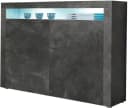 BORCHARDT MÖBEL Highboard Santa Fe Grau Rahmenoptik Push-to-Open Bild 1