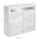 BORCHARDT MÖBEL Highboard Santa Fe Grau Rahmenoptik Push-to-Open Bild 5