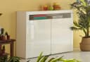 BORCHARDT MÖBEL Highboard Santa Fe Weiß Hochglanz Push-to-Open Bild 3