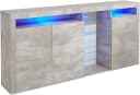 BORCHARDT MÖBEL Highboard Santa Fe Grau Beton-Optik Push-to-Open Bild 1
