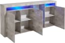 BORCHARDT MÖBEL Highboard Santa Fe Grau Beton-Optik Push-to-Open Bild 3
