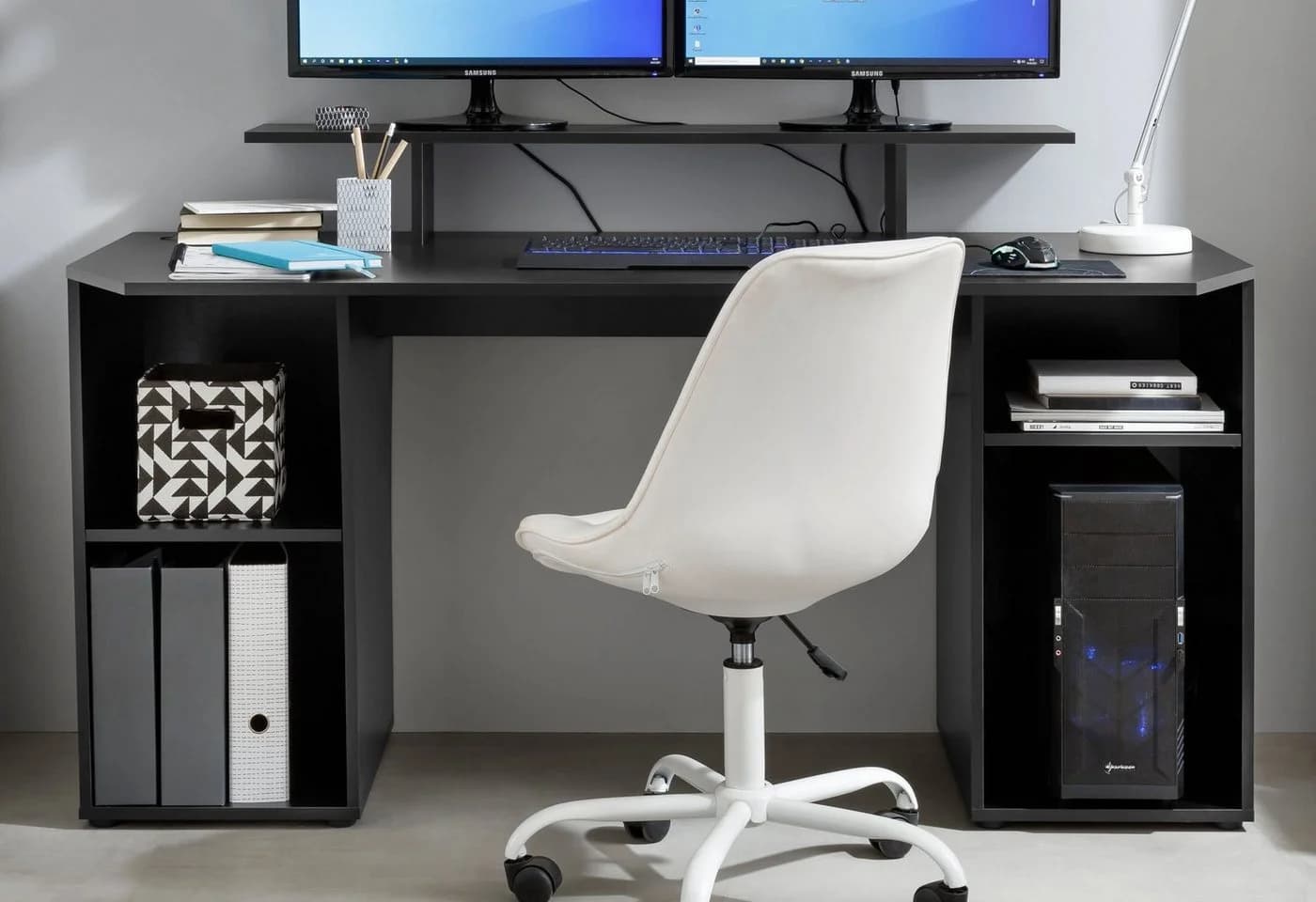 Borchardt Möbel Gamingtisch Tippy Schwarz mit Stauraum - Bild 5