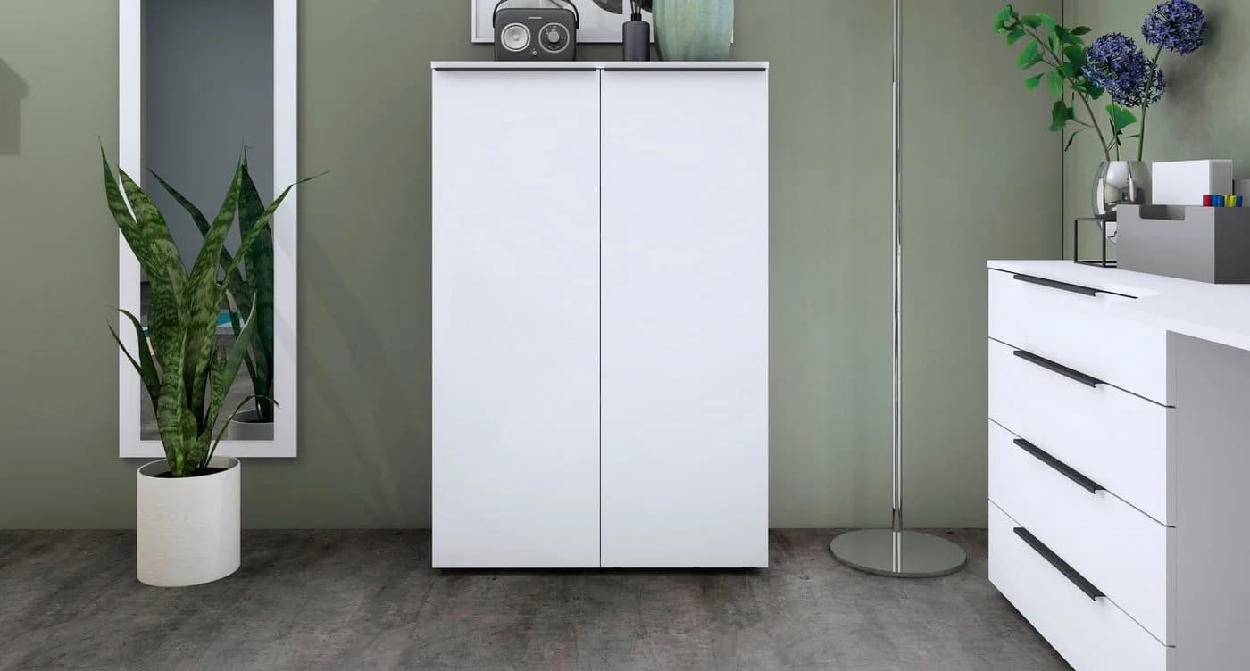 Borchardt Möbel Aktenschrank Tom Weiß Matt 2 Türen
