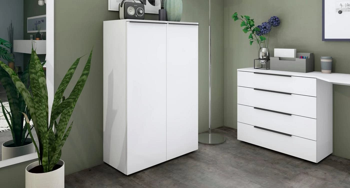 Borchardt Möbel Aktenschrank Tom Weiß Matt 2 Türen - Bild 4