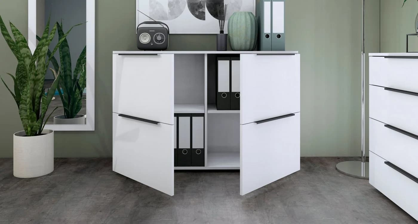 Borchardt Möbel Aktenschrank Tom Weiß-matt 4 Türen - Bild 5