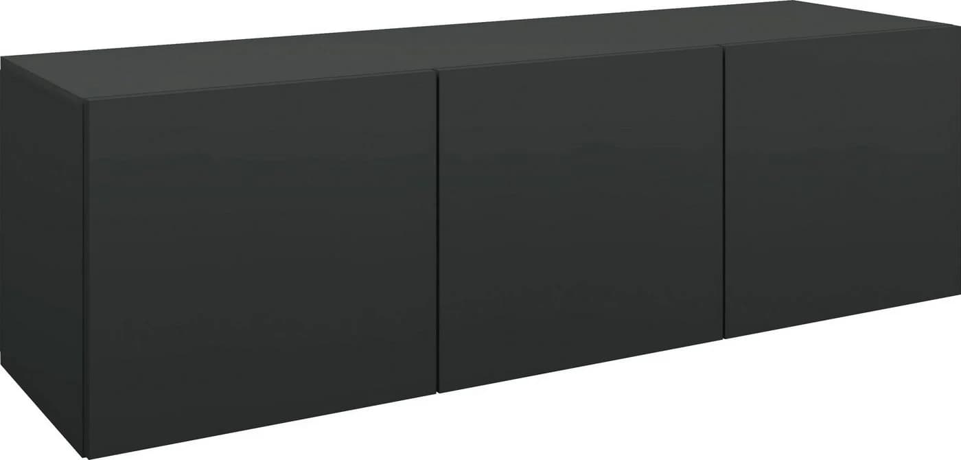 borchardt Möbel Lowboard Vaasa Hängeschrank 3 Türen Schwarz Matt - Bild 2