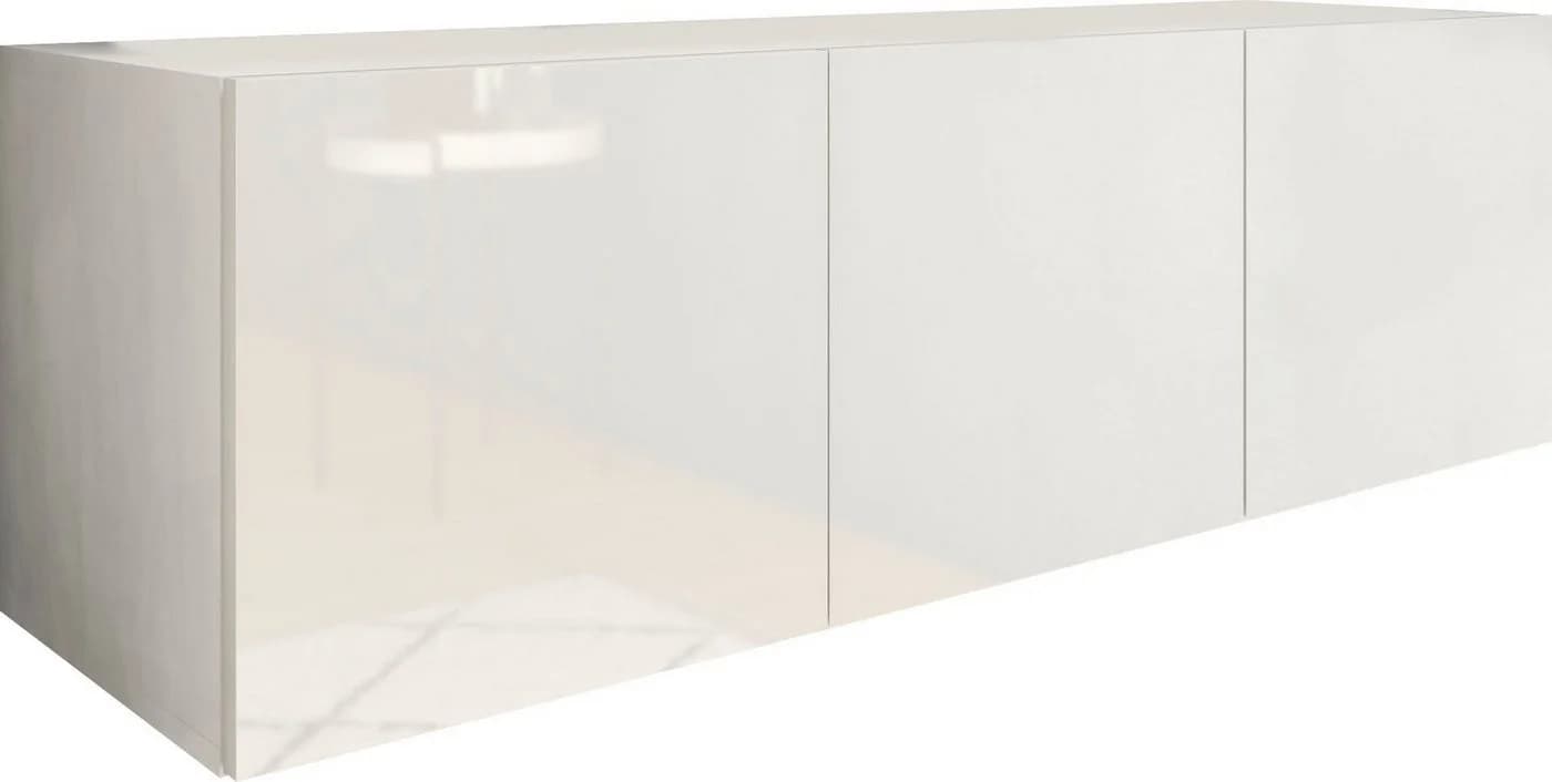 borchardt Möbel Lowboard Vaasa Hängeschrank 3 Türen Weiß Matt/Hochglanz - Bild 2