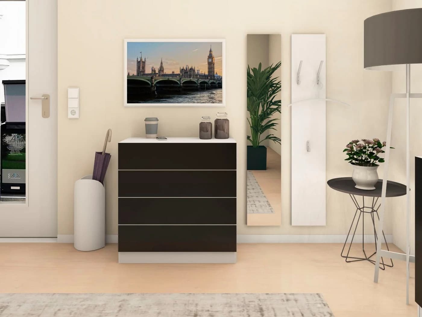 Borchardt Möbel Wandspiegel Vaasa Weiß Modern - Bild 1