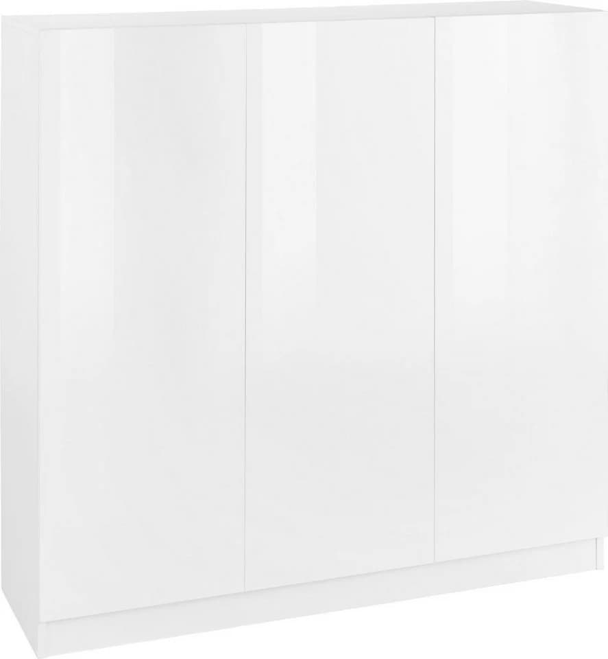 Borchardt Möbel Vaasa Schuhschrank 3-türig Weiß Hochglanz Push-to-Open - Bild 3