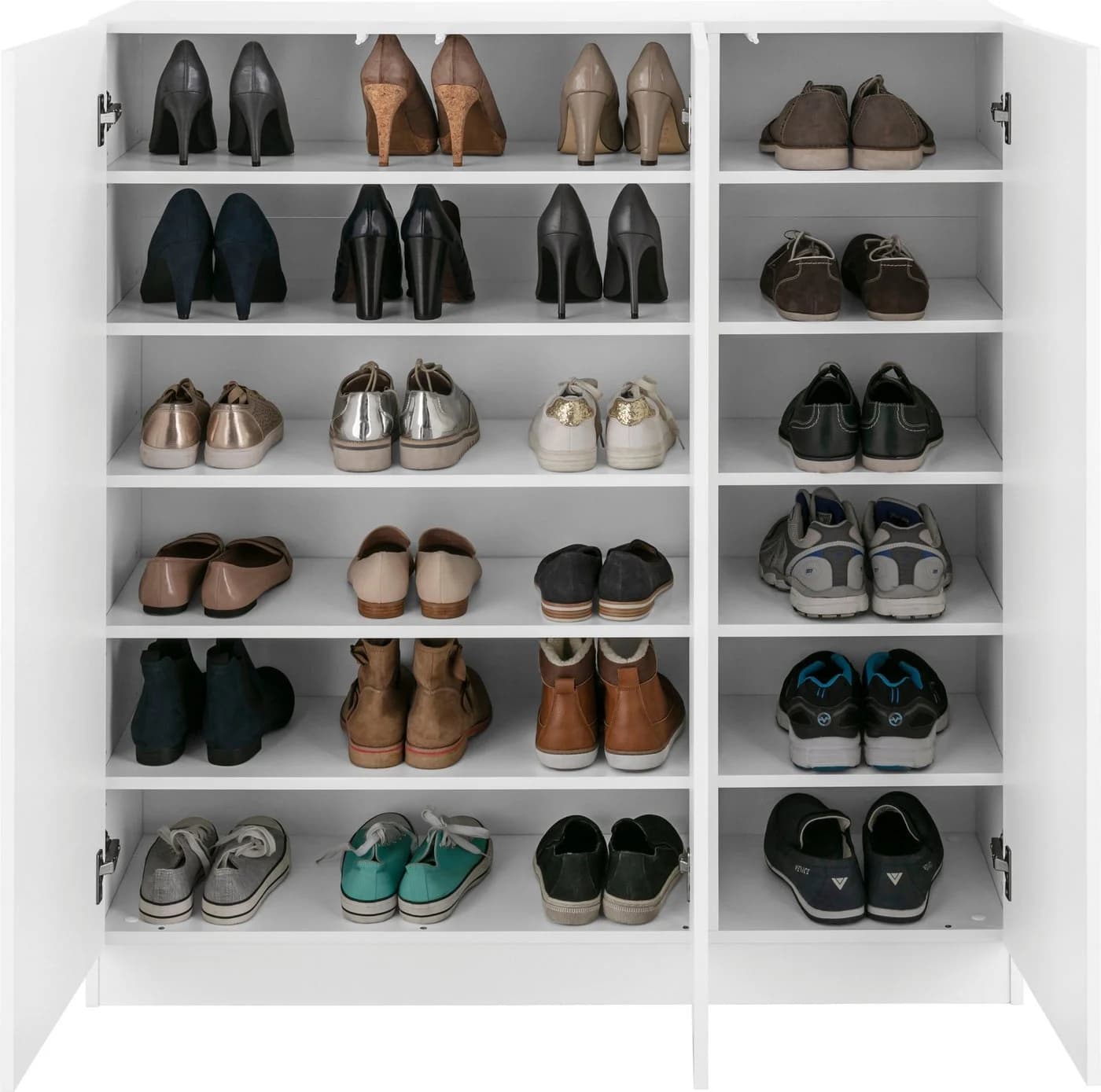 Borchardt Möbel Vaasa Schuhschrank 3-türig Weiß Hochglanz Push-to-Open - Bild 4