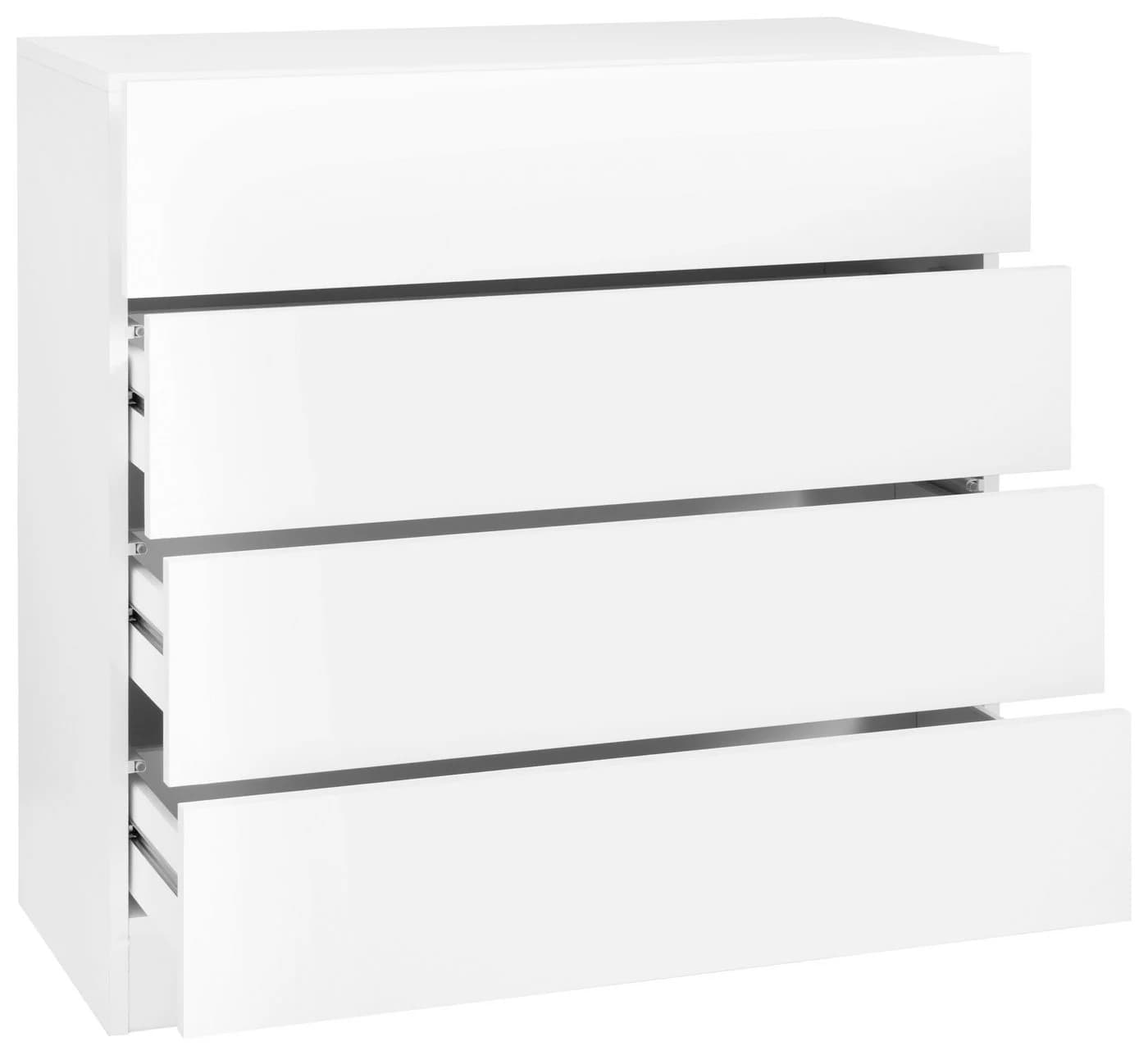 Borchardt Möbel Kommode Vaasa 4 Schubkästen Weiß Hochglanz - Bild 4