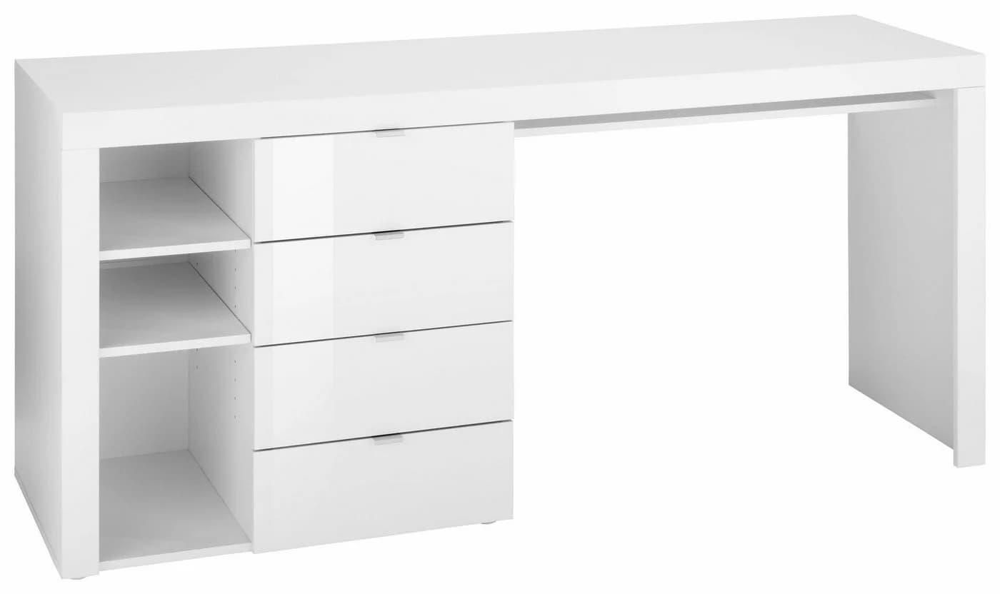 Borchardt Möbel Schreibtisch Dolly Weiß Hochglanz mit Schubkästen - Bild 2
