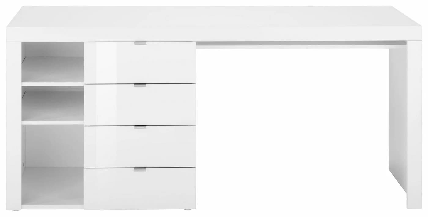 Borchardt Möbel Schreibtisch Dolly Weiß Hochglanz mit Schubkästen - Bild 3