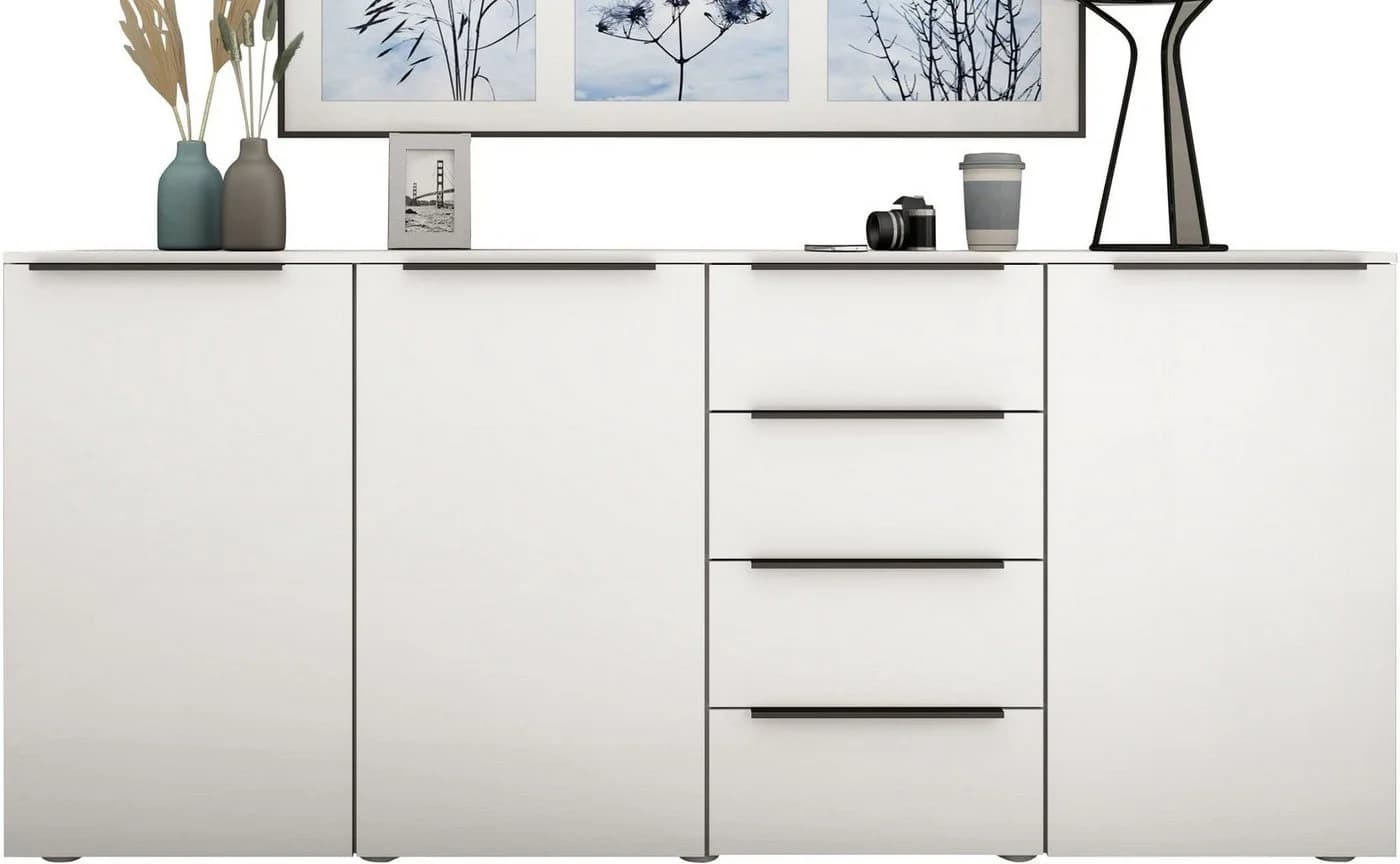 Borchardt Möbel Highboard Tom Weiß Matt 200cm - Bild 2