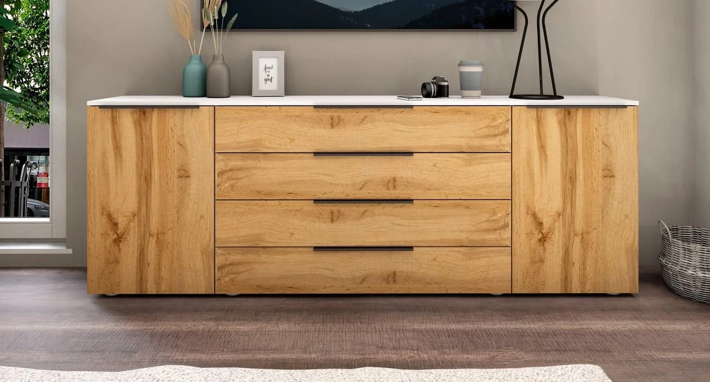 BORCHARDT MÖBEL Sideboard Tom 200cm mit Metallgriffen - Bild 3