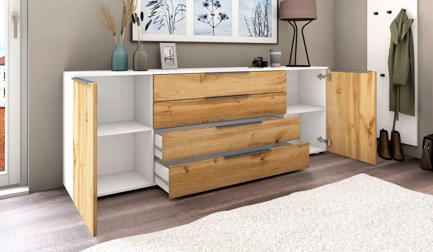 BORCHARDT MÖBEL Sideboard Tom 200cm mit Metallgriffen - Bild 4