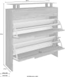 Borchardt Möbel Schuhschrank Tom Hängeschrank Weiß Hochglanz Bild 5