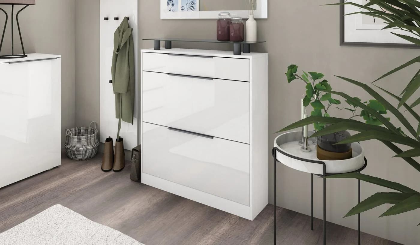 Borchardt Möbel Schuhschrank Tom mit Schuhkipper und Glasablage - Bild 3