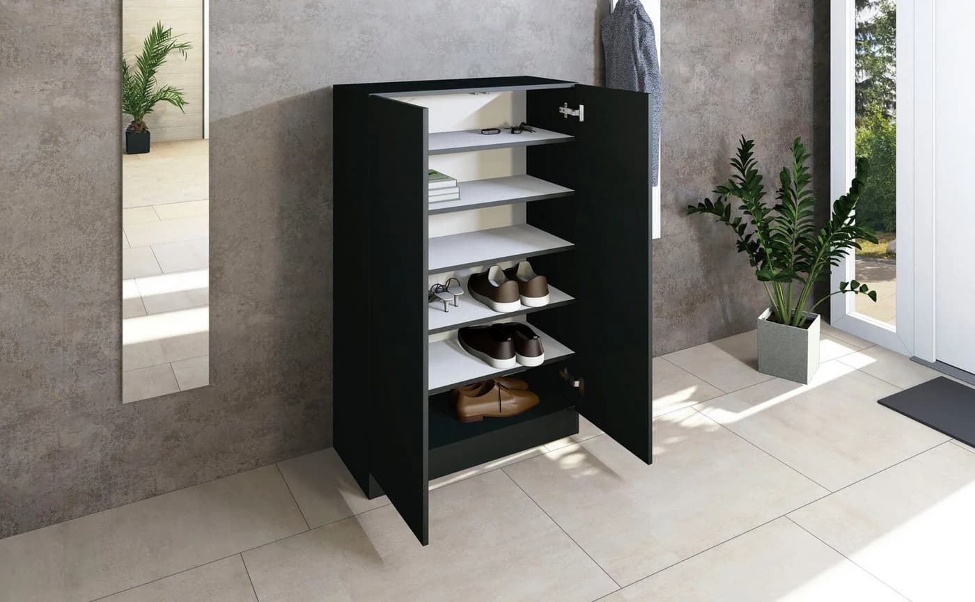 Borchardt Möbel Schuhschrank Vaasa Schwarz Matt Push-to-Open - Bild 4