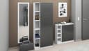 Garderobenschrank Dolly Weiß/Graphit Modern Bild 1