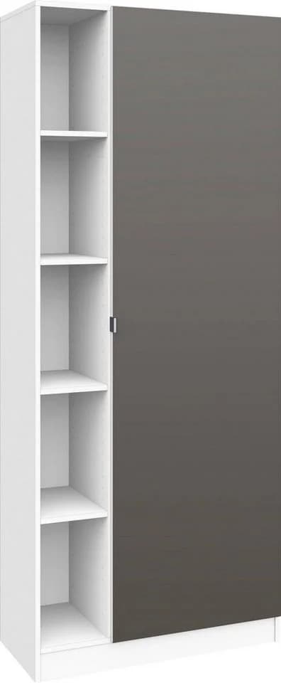 Garderobenschrank Dolly Weiß/Graphit Modern - Bild 2