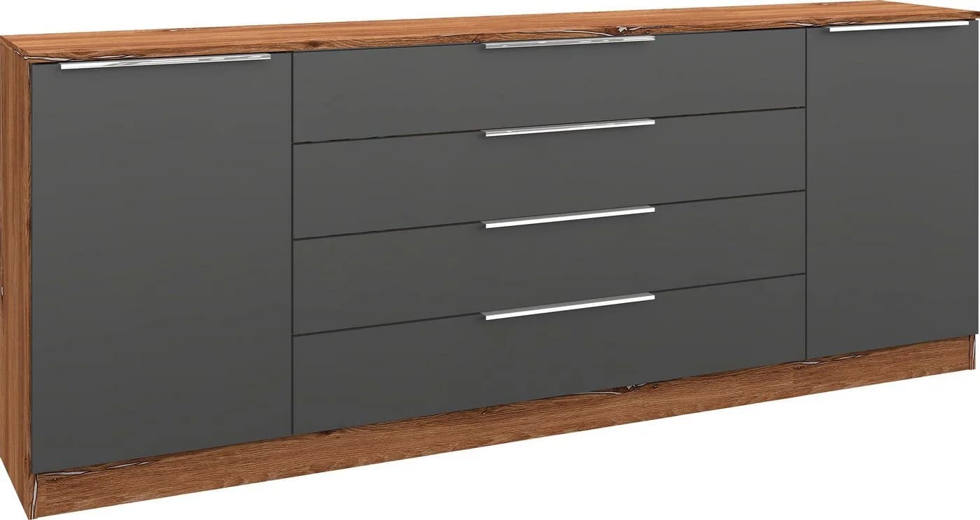 Borchardt Möbel Kommode Oliva Grau Vintage 4 Schubkästen
