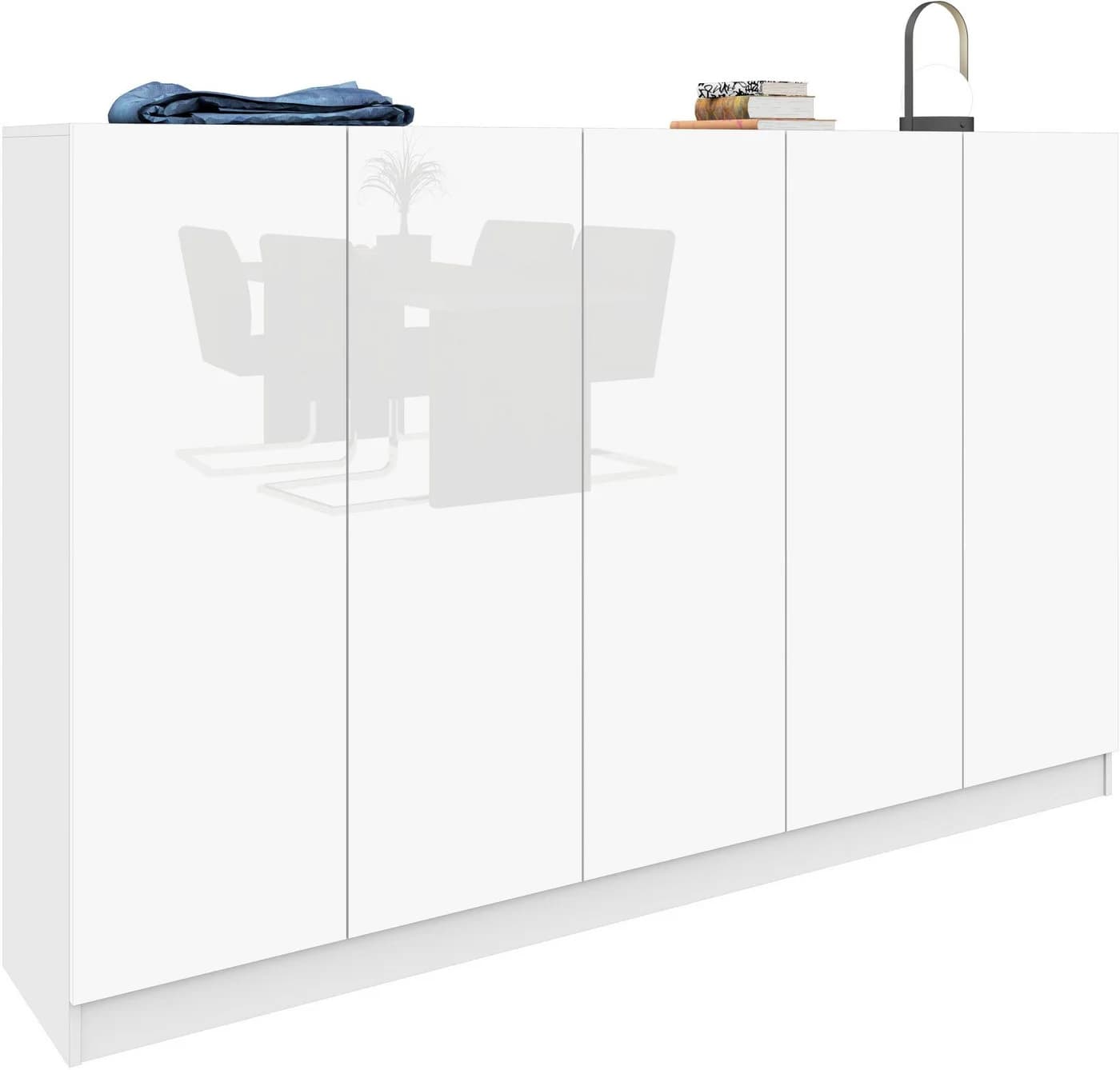 Borchardt Möbel Schuhschrank Vaasa 5-türig Weiß Hochglanz - Bild 2