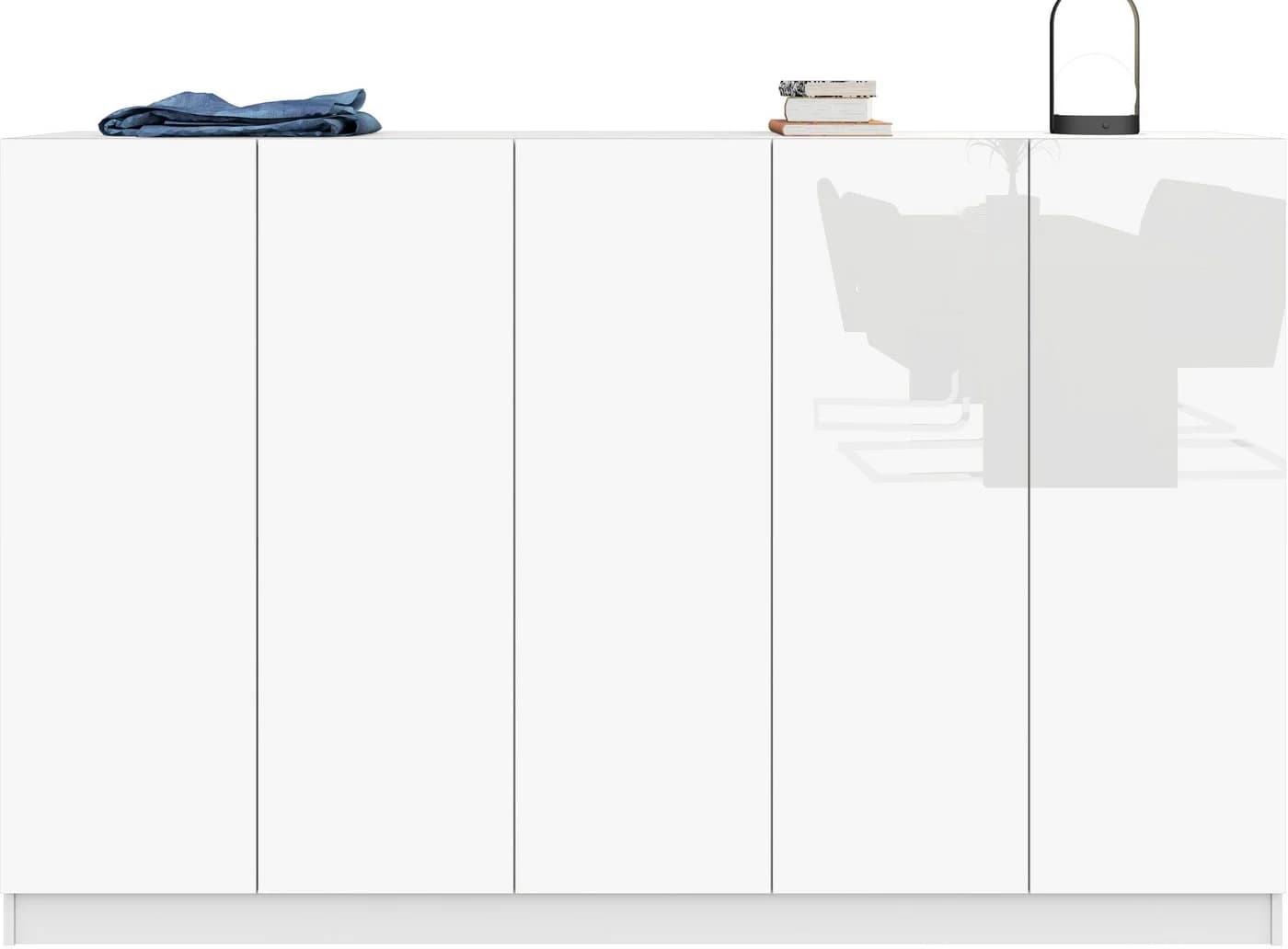 Borchardt Möbel Schuhschrank Vaasa 5-türig Weiß Hochglanz - Bild 4