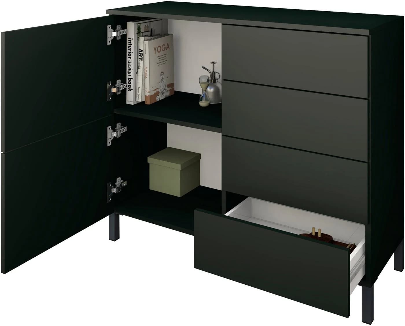 Kommode Haama Borchardt Möbel Schwarz Modern Push-to-Open - Bild 4