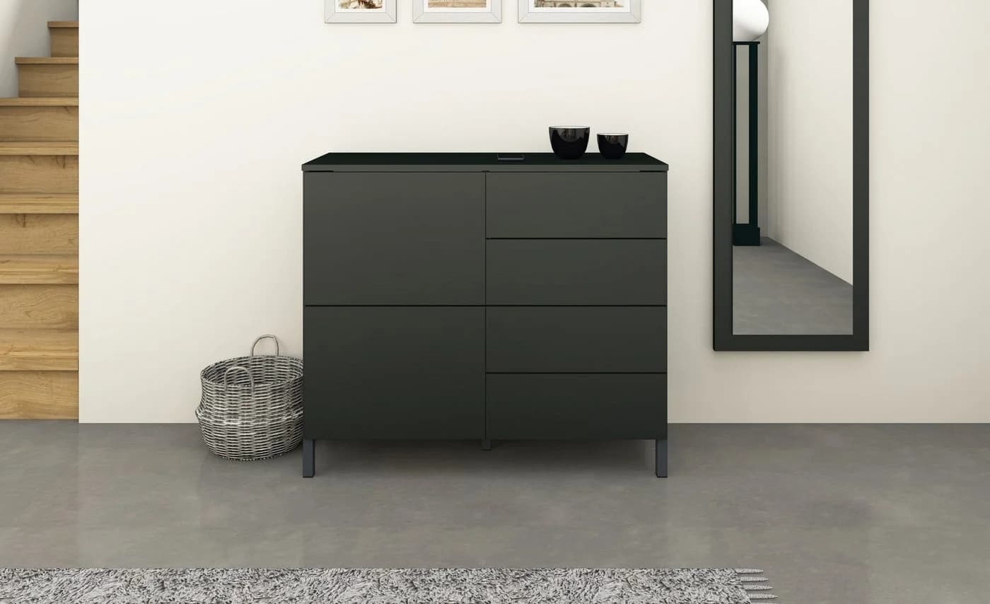 Kommode Haama Borchardt Möbel Schwarz Modern Push-to-Open - Bild 5
