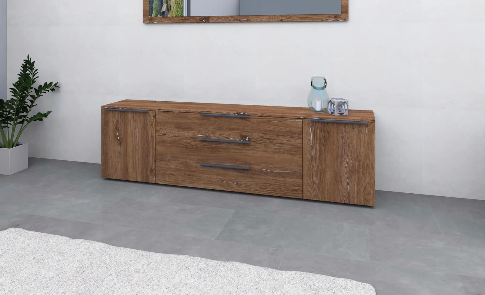BORCHARDT MÖBEL Sideboard Tom Vintage Eiche 200cm