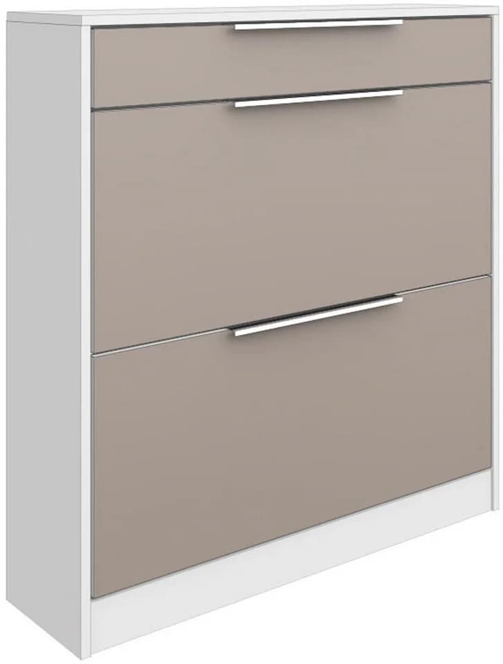 BORCHARDT MÖBEL Schuhschrank Oliva Weiß Matt Cappuccino Congo