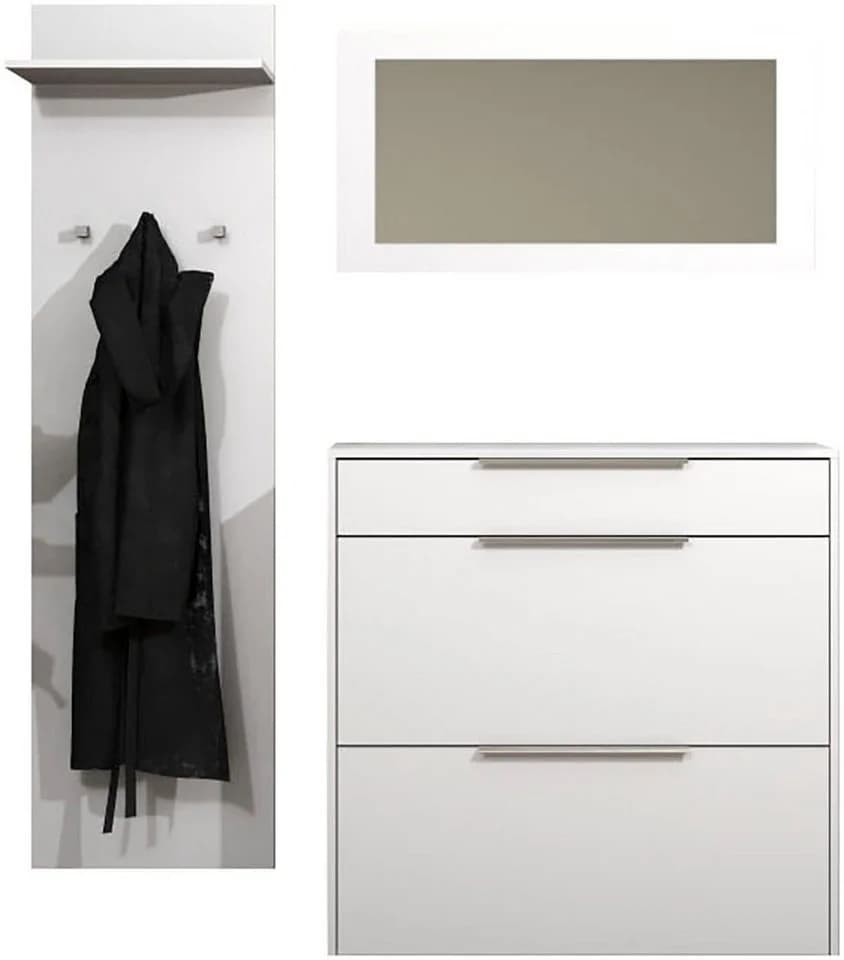 Modernes Garderoben-Set aus Spanplatte und Aluminium - Bild 3