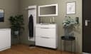 Modernes Garderoben-Set aus Spanplatte und Aluminium Bild 4