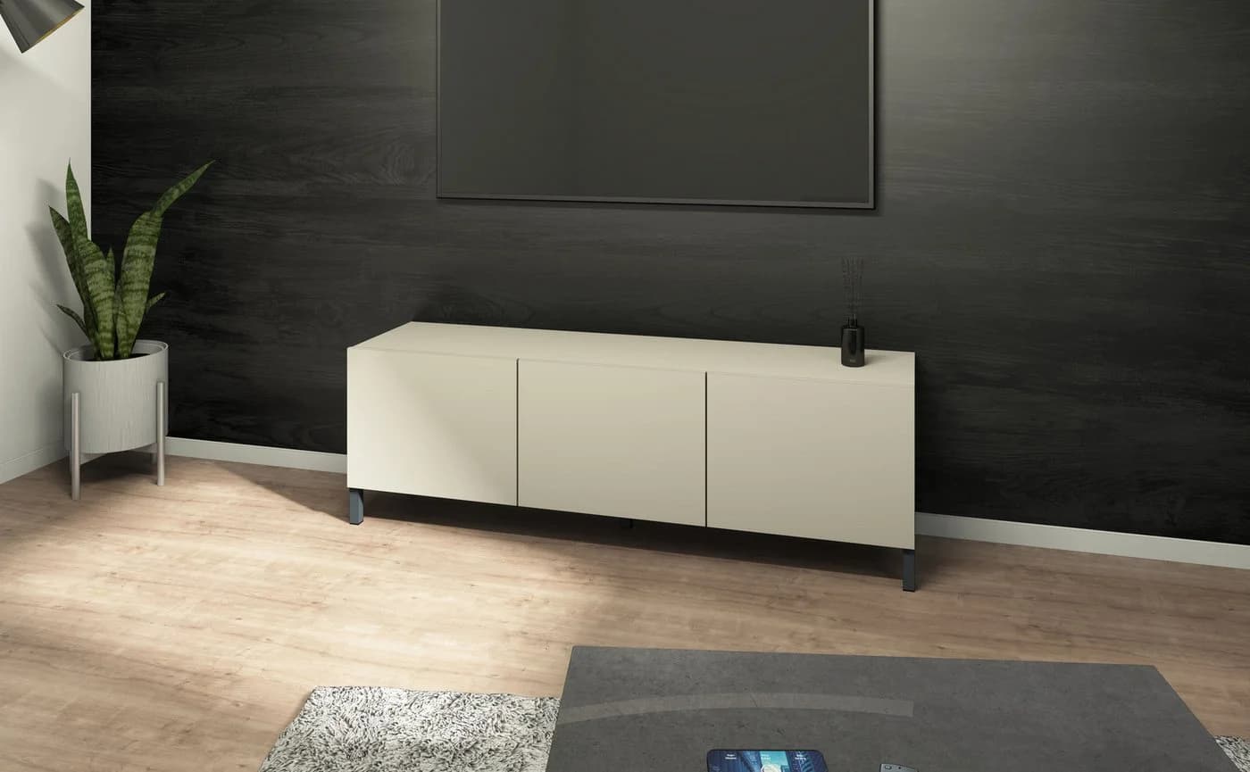 borchardt Möbel Lowboard Sophia TV-Schrank Beige Metallfüße - Bild 3