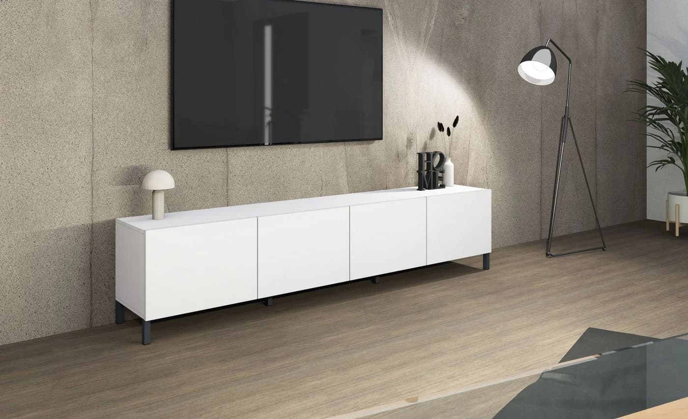 borchardt Möbel Lowboard Sophia TV-Schrank Weiß 4-türig