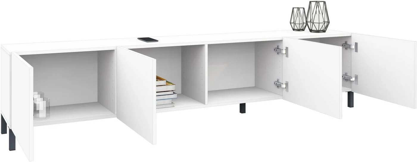 borchardt Möbel Lowboard Sophia TV-Schrank Weiß 4-türig - Bild 4