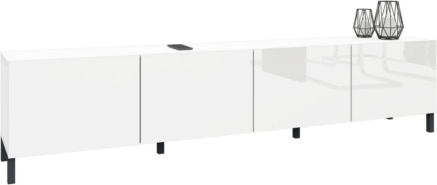 borchardt Möbel Lowboard Sophia TV-Schrank Weiß Metallfüße - Bild 2