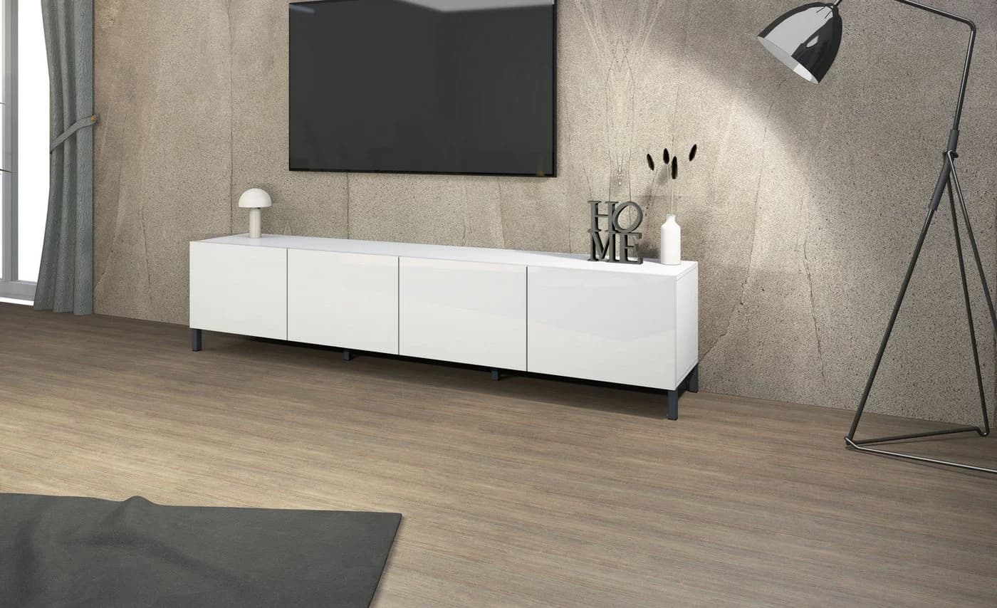 borchardt Möbel Lowboard Sophia TV-Schrank Weiß Metallfüße - Bild 5
