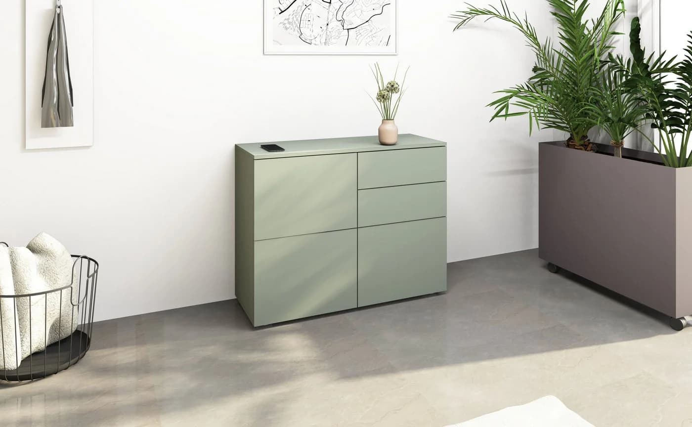 Kommode BORCHARDT MÖBEL Rova Grifflos Modern Salbeigrün - Bild 3